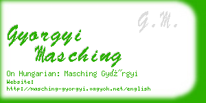 gyorgyi masching business card